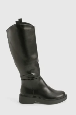 boohoo Tab Détail Bottes Mi-hautes< Bottes|Bottes Hautes