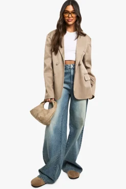 Tailored Cinched Waist Wrap Blazer devient Blazer croisé ajusté à la taille cintrée