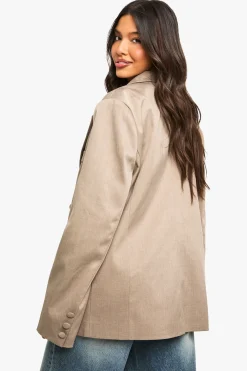 Tailored Cinched Waist Wrap Blazer devient Blazer croisé ajusté à la taille cintrée