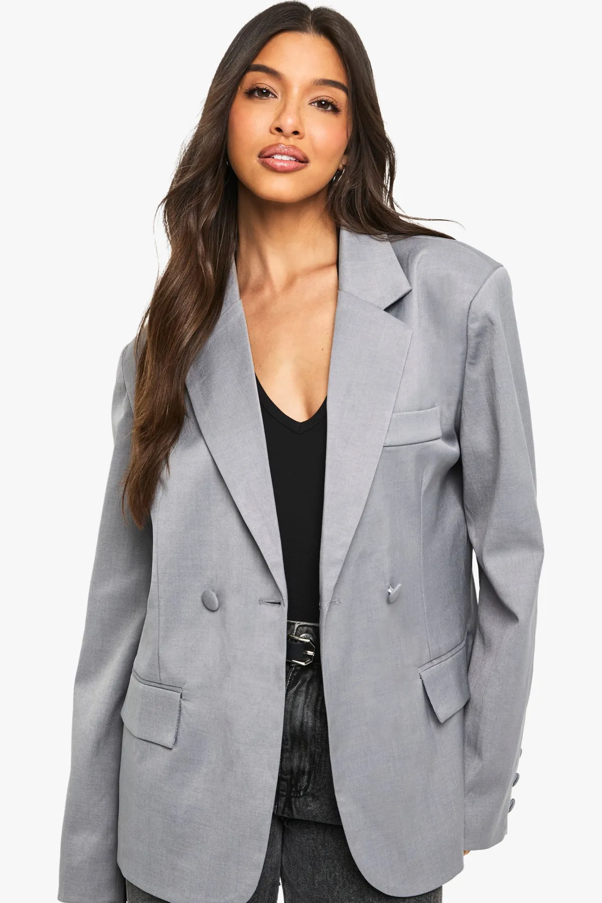 boohoo Tailored Cinched Waist Wrap Blazer<Femme Blazers|Vestes & Manteaux