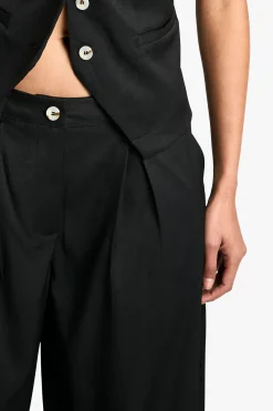 Tailored Pleated Wide Leg Trousers