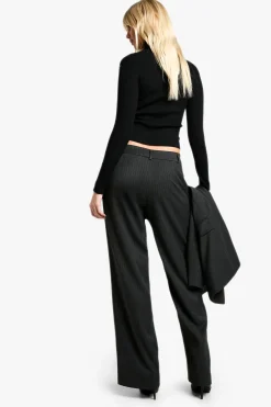 Tailored Woven Pinstripe Wide Leg Trousers