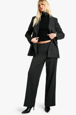 Tailored Woven Pinstripe Wide Leg Trousers