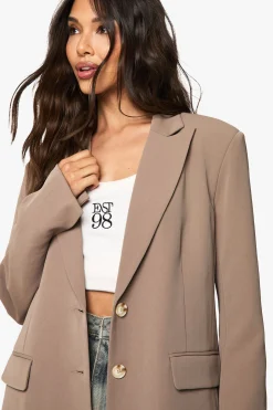 Tailored Woven Single Breast Blazer