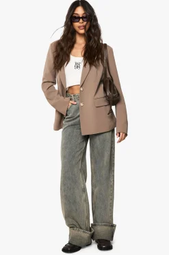 Tailored Woven Single Breast Blazer