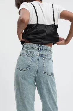 Tall Basics Jean Droit à Ourlet Fendu