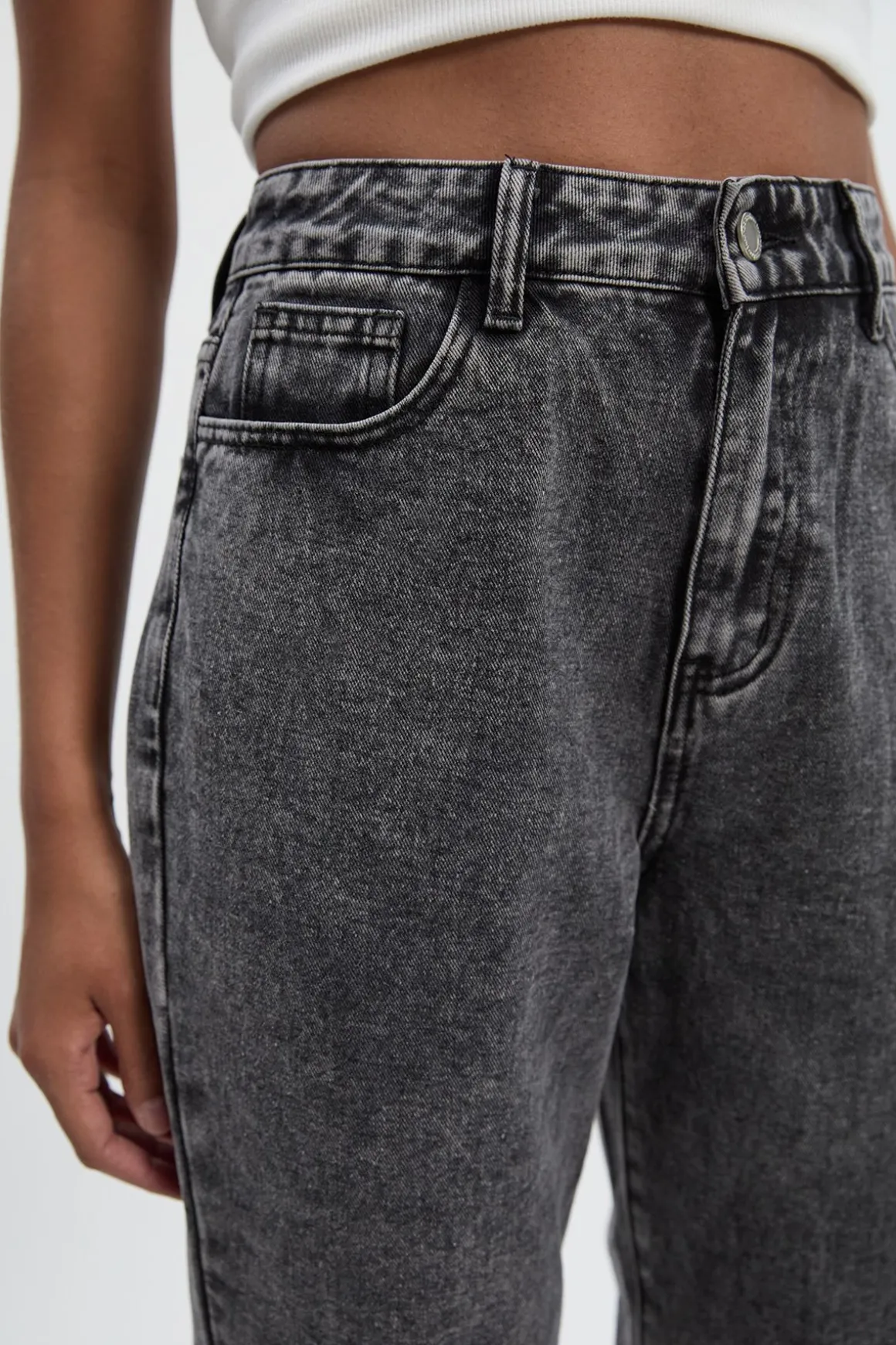 Tall Basics Jeans Maman Taille Haute