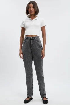 Tall Basics Jeans Maman Taille Haute