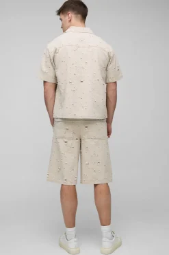 boohooMAN Tall - Chemise oversize en jean<Homme Denim|Tout Afficher