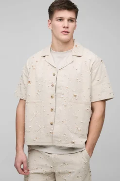 boohooMAN Tall - Chemise oversize en jean<Homme Denim|Tout Afficher