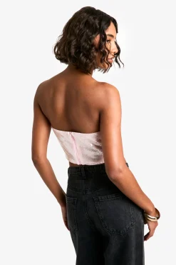 Tall - Corset pailleté à col bénitier