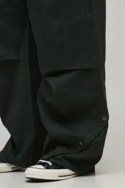 Tall Elasticated Waist Oversized Hem Popper Trousers