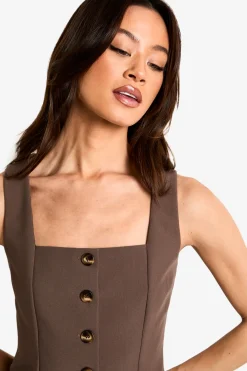 boohoo Tall Essential Square Neck Waistcoat<Femme Tailleurs|Tops