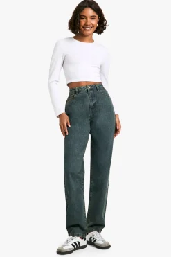 boohoo Tall 34 Inch Basic Straight Leg Jeans<Femme Denim|Jeans