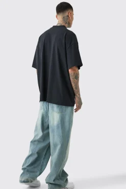 boohooMAN Tall - Jean parachute<Homme Denim|Tout Afficher