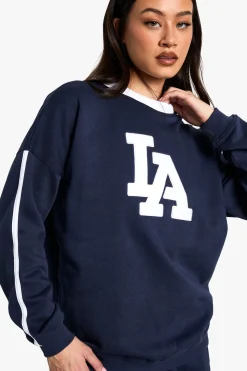 Tall LA Sweatshirt à Appliqué et Rayures Latérales