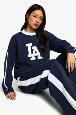 Tall LA Sweatshirt à Appliqué et Rayures Latérales