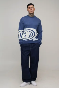 Tall Man Boxy Pull en jacquard tricoté