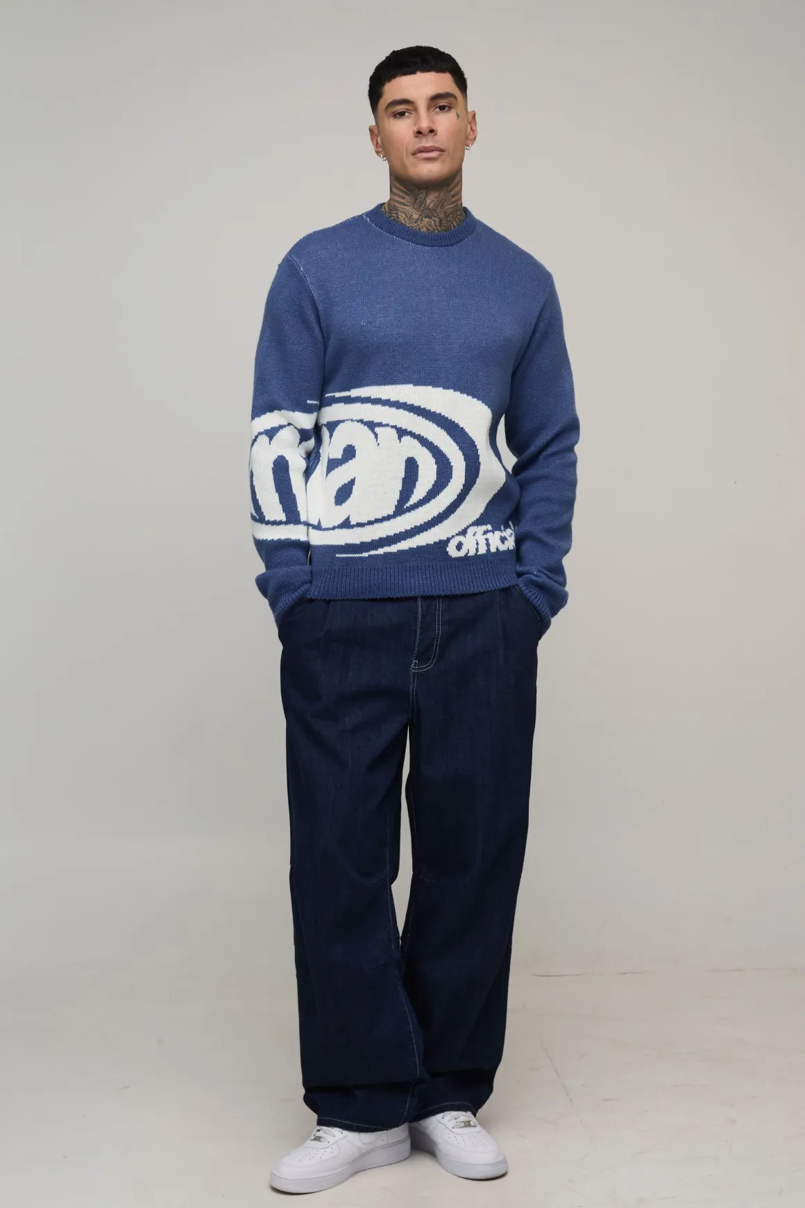 Tall Man Boxy Pull en jacquard tricoté