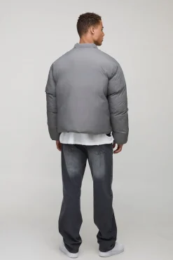 boohooMAN Tall Mono Veste bomber surdimensionnée matelassée<Homme Tout Afficher|Vestes & Manteaux Tall