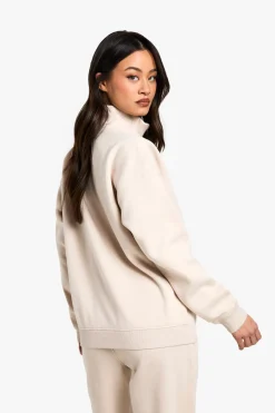 Tall O Ring Detail Half Zip Sweatshirt