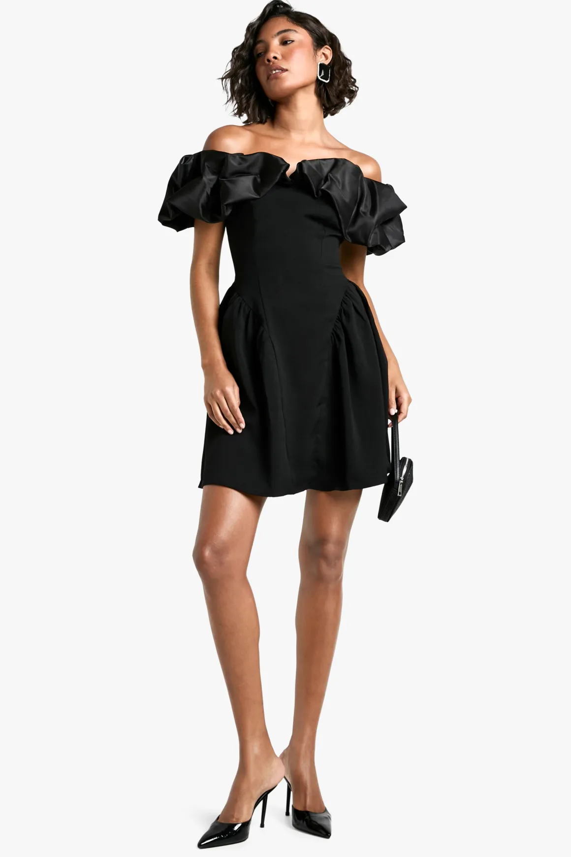 Tall - Robe courte à volants et taille basse