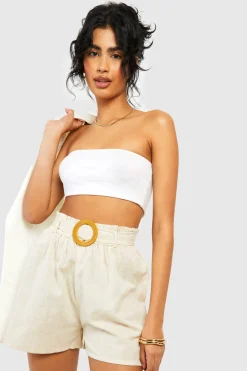 Tall - Short de tailleur en lin à boucle