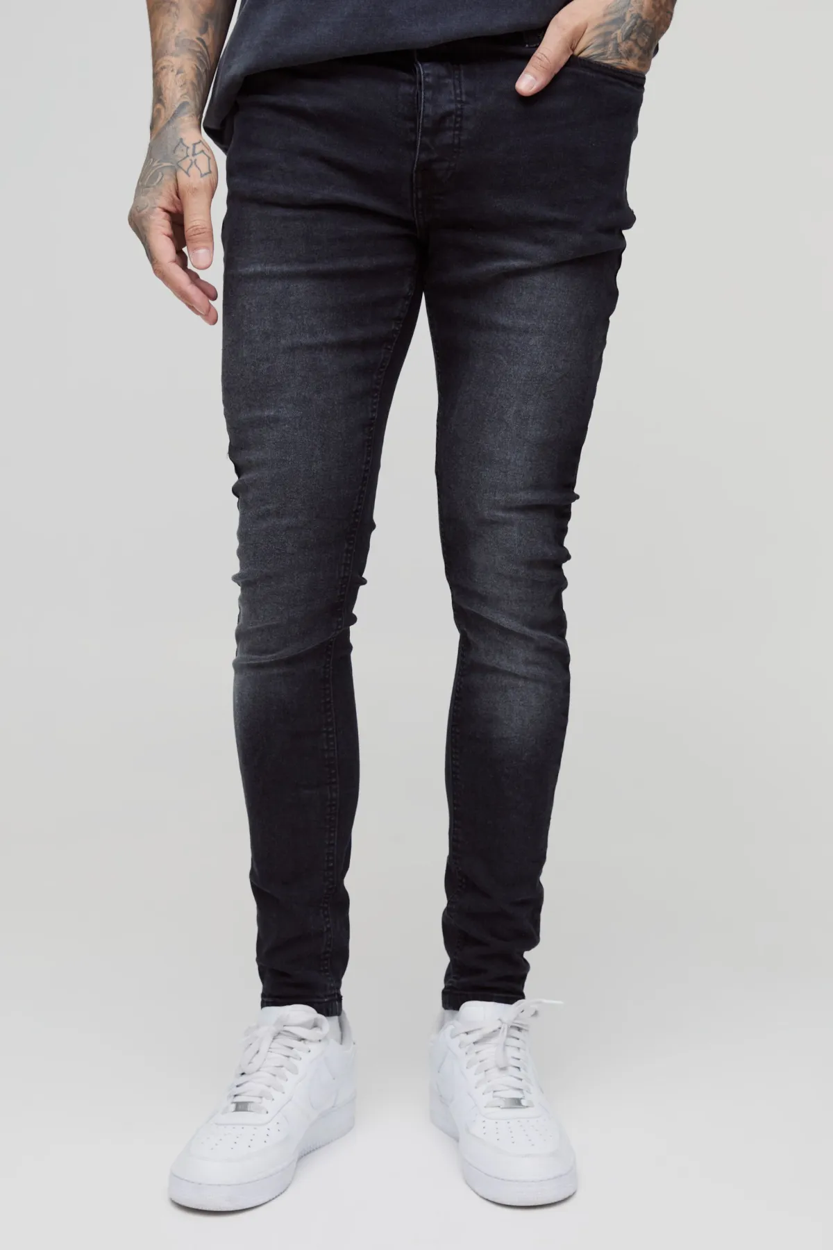 boohooMAN Tall Skinny Stretch Jeans<Homme Denim|Tout Afficher
