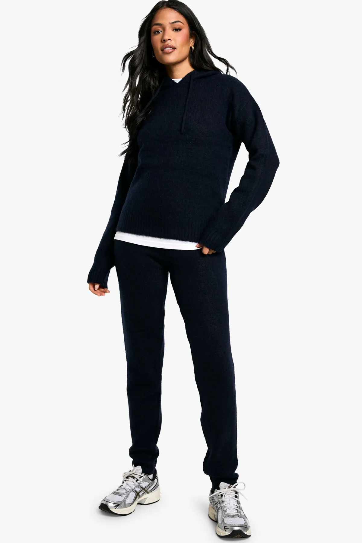 boohoo Tall Soft Knit Fine Gauge Tracksuit<Femme Pulls Et Gilets|Toutes Les Mailles