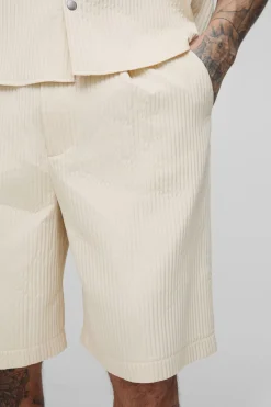 boohooMAN Tall Technical Pleated Relaxed Fit Shorts<Homme Shorts|Tout Afficher