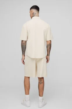 boohooMAN Tall Technical Pleated Relaxed Fit Shorts<Homme Shorts|Tout Afficher
