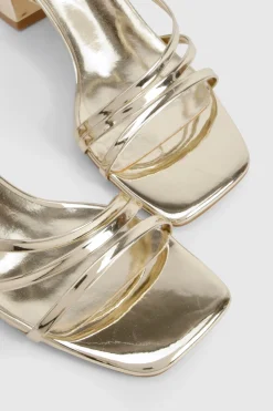 boohoo Talons bas à bloc avec détails à triple bride< Chaussures Festives|Chaussures À Talons