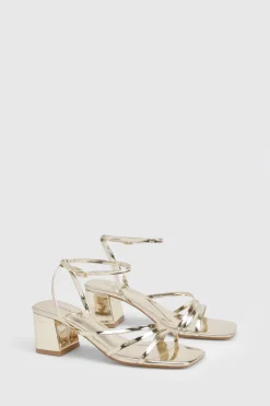 boohoo Talons bas à bloc avec détails à triple bride< Chaussures Festives|Chaussures À Talons