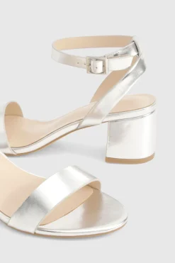 boohoo Talons Bas à Bloc Métallique Coupe Large Discrets< Chaussures Festives|Chaussures À Talons