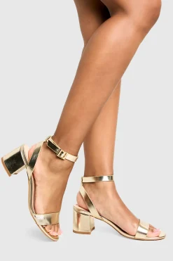 Talons bas à bloc métalliques discrets