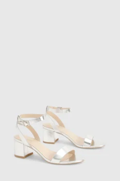 boohoo Talons bas à bloc métalliques à peine perceptibles< Chaussures Festives|Chaussures À Talons