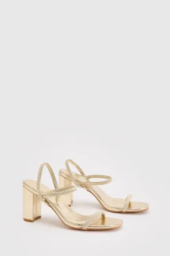 Talons Bloc Avec Détail De Bride Élastiquée