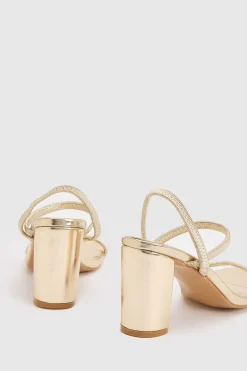 Talons Bloc Avec Détail De Bride Élastiquée