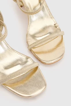 Talons Bloc Avec Détail De Bride Élastiquée