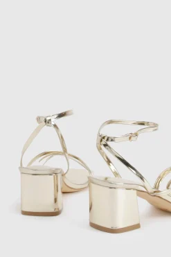 boohoo Talons à bloc bas en coupe large avec détails triple bride< Chaussures Festives|Chaussures À Talons