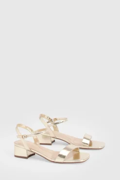 Talons À Bloc Bas Et Bride Double Coupe Large