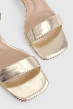Talons À Bloc Bas Et Bride Double Coupe Large