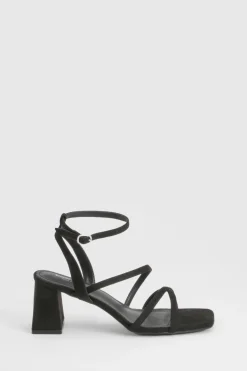 boohoo Talons Bloc À Brides En Synthétique Coupe Large< Chaussures Festives|Chaussures À Talons