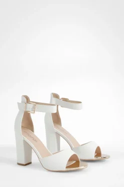 Talons à bloc en deux parties avec détail de boucle, coupe large