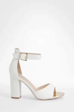 Talons à bloc en deux parties avec détail de boucle, coupe large