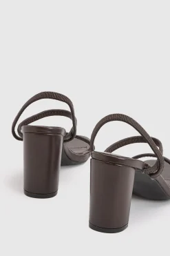 boohoo Talons Blocs À Détail De Sangle Élastiquée< Looks Chocolat|Chaussures À Talons