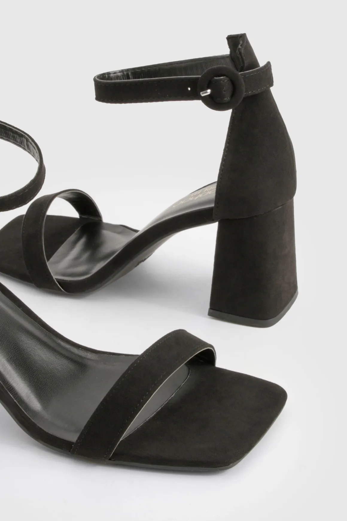Talons blocs à large ajustement à boucle ronde en 2 parties