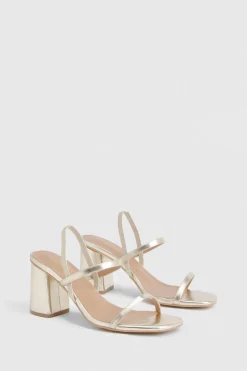 boohoo Talons blocs à large coupe élastiqués en 2 parties< Chaussures Festives|Chaussures À Talons