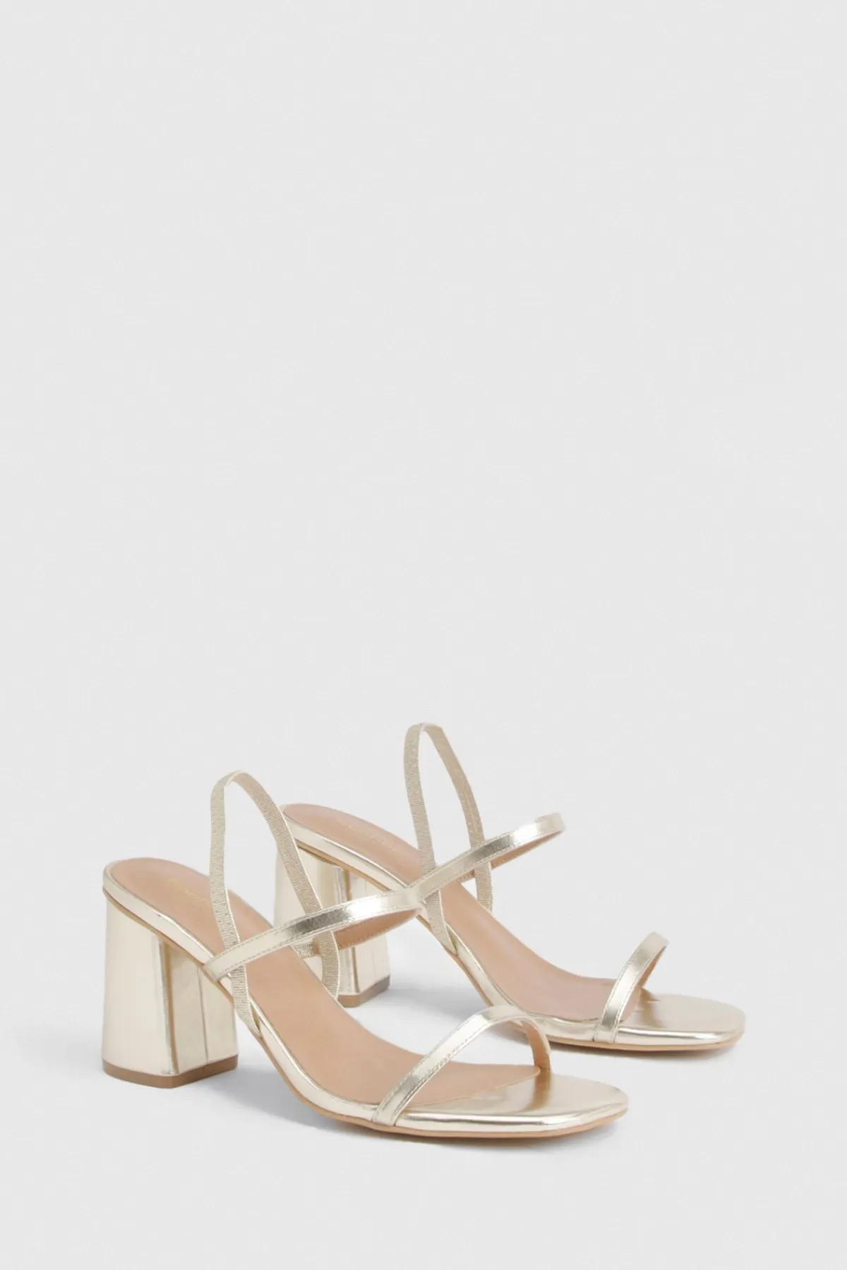 boohoo Talons blocs à large coupe élastiqués en 2 parties< Chaussures Festives|Chaussures À Talons