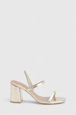 boohoo Talons blocs à large coupe élastiqués en 2 parties< Chaussures Festives|Chaussures À Talons